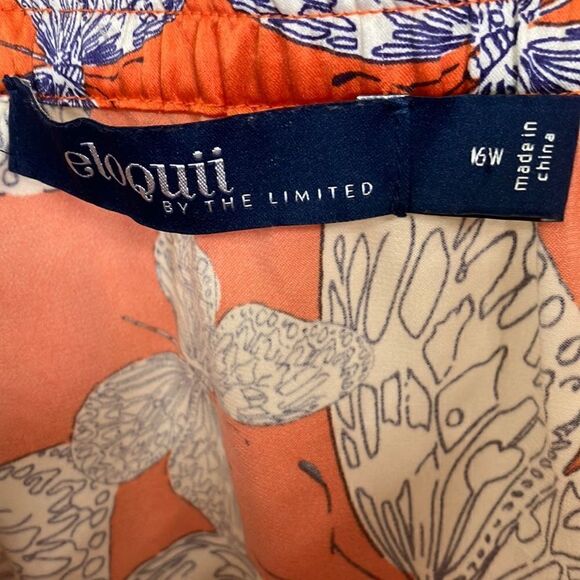 ELOQUII 16w Butterfly print Stretchy sleeveless top - Picture 3 of 12